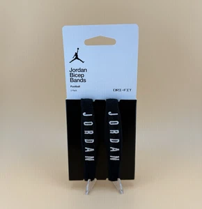 Nike Air Jordan Jumpman Dri-Fit Men's Football Skinny Bands Wristbands - Black - Picture 1 of 3