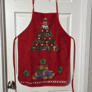 Weihnachten Teddybär Frohe Weihnachten Küchenschürze 21X29 Backen - Bild 1 von 4