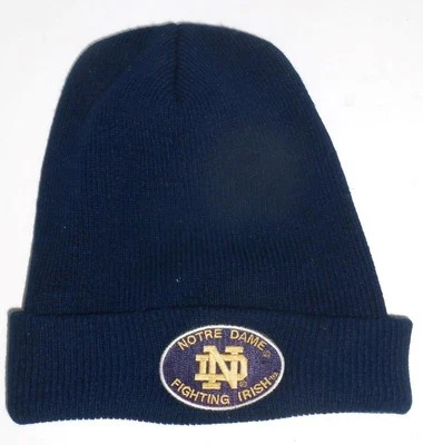 Licensed Notre Dame Fighting Irish Cuffed Beanie Knit Hat Winter B109 - Image 1 of 2