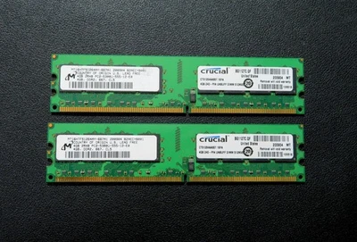 Crucial Micron 8GB 2x 4GB PC2-5300 667 MHz Non-ECC DDR2 CT51264AA667 Memory RAM - Image 1 of 2