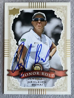 ASHLEIGH BUHAI AUTOGRAPH 2024 UPPERDECK HONOR ROLL LPGA GOLF INSERT TRADING CARD - Image 1 of 2