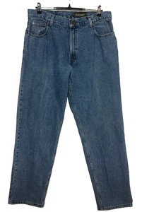 Pantalones de mezclilla sueltos Timberland para hombre 36X32 azul holgados Y2K ropa de pierna recta - Imagen 1 de 9