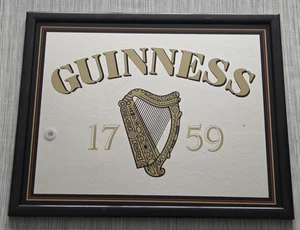 Espejo Pub Publicitario Guinness Clásico 1759 Diseño Barra 47cm x 37cm Muy Raro - Imagen 1 de 17