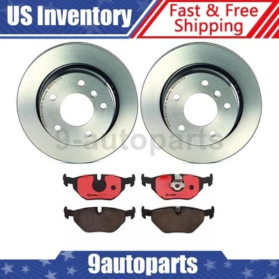 Kit de frenos traseros Brembo rotores de disco pastillas de cerámica para BMW 323Ci 2000 Foto 1 de 4