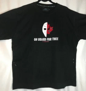 KEWL CANADA HOCKEY On Guard For Thee Men's Black XL T-shirt - Picture 1 of 12