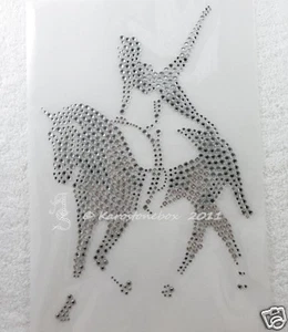 Hotfix Bügelbild Strass Pferd Sport Voltigieren klein 120624 Karostonebox - Bild 1 von 2