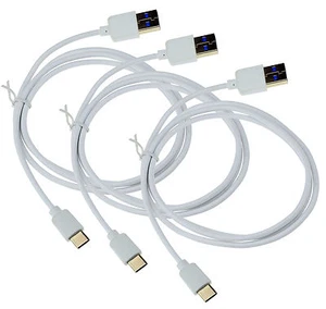 3X Cavo Dati USB Tipo C USB-C Cavo Di Ricarica Bianco Per Samsung Galaxy Note 8 - Foto 1 di 3