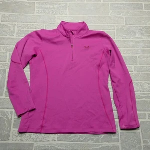 Under Armour Athletic Top Donna M Viola Rosa 1/4 Zip Maglia Termica Base Strato - Foto 1 di 9