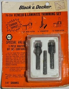 Lot Tools Black & Decker Veneer Laminate Trimming Set and Router Bits - Picture 1 of 4