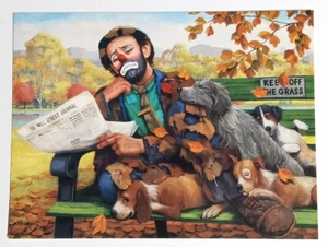 Emmett Kelly Clown Advertising Oversize Postcard Barry Leighton Jones Tycoon UNP - Picture 1 of 2