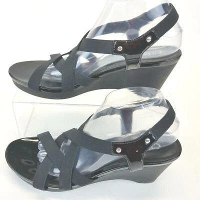 Chaps Negro Cuña Slip On Tirantes Mujer Cuero 9.5 Foto 1 de 4