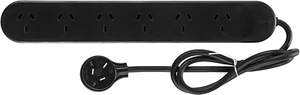 Standard 6 Outlet Powerboard Black - Picture 1 of 4