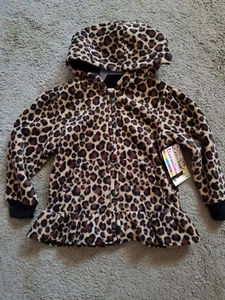 Leopard Print Size 3 Girls Fleece Jacket - Picture 1 of 1
