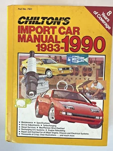 Chilton's 1983-1990 Import Car Service Manual Hardcover - Bild 1 von 9