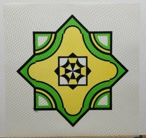 Mimo Vintage Signed Serigraph on Prismatic Vinyl 1970's AP 24"×24" Abstract - Picture 1 of 4