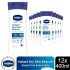 Vaseline Expert Care Body Lotion Instant Dry Skin Rescue Hydrating 400ml, 12 PK