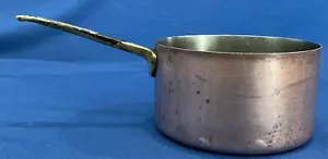 Paul Revere Signature Collection 1801 Copper Sauce Pan 5 1/2" w/ Brass Handle - Picture 1 of 10