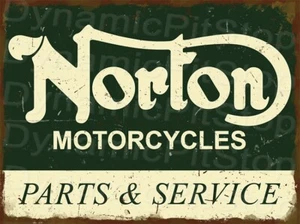Norton Motorcycle Parts Rustic Tin Metal Sign Man cave Garage Australian made - Picture 1 of 1