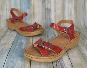 Josef Seibel Kira 09 Damen Gr. 41 US 10-10,5 Rot Knöchelriemen Plateau Sandalen - Bild 1 von 12