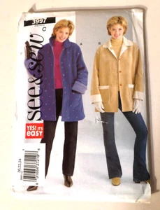 BUTTERICK SEWING PATTERN Uncut 3997 EASY SEE N SEW Ladies Jacket SZ 20, 22, 24 - Picture 1 of 5