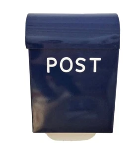LOCKABLE POST BOX – LARGE MAIL BOX - Navy Blue 28 cm x 37 cm x 17 cm - Picture 1 of 2