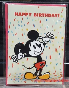 Offizielle Disney Mickey Mouse geprägte flauschige Geburtstagsgrußkarte neu im Beutel - Bild 1 von 7