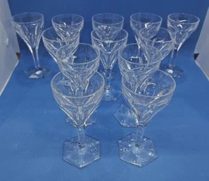 Set of 12 Glasses - Val Saint Lambert - Legagneux (2" Diameter x 4 1/2" Tall) - Picture 1 of 5