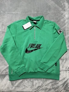 Top da basket taglia XL NSW Giannis FREAK numero standard 1/4 zip verde - Foto 1 di 22