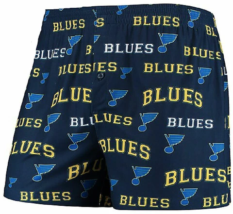 St Louis Blues Men's NHL Blue Fairway Boxer Shorts Cover