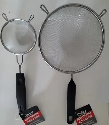 KITCHEN MESH STRAINERS for Straining, Sifting & Blanching SELECT: Size Strainer - Image 1 of 4