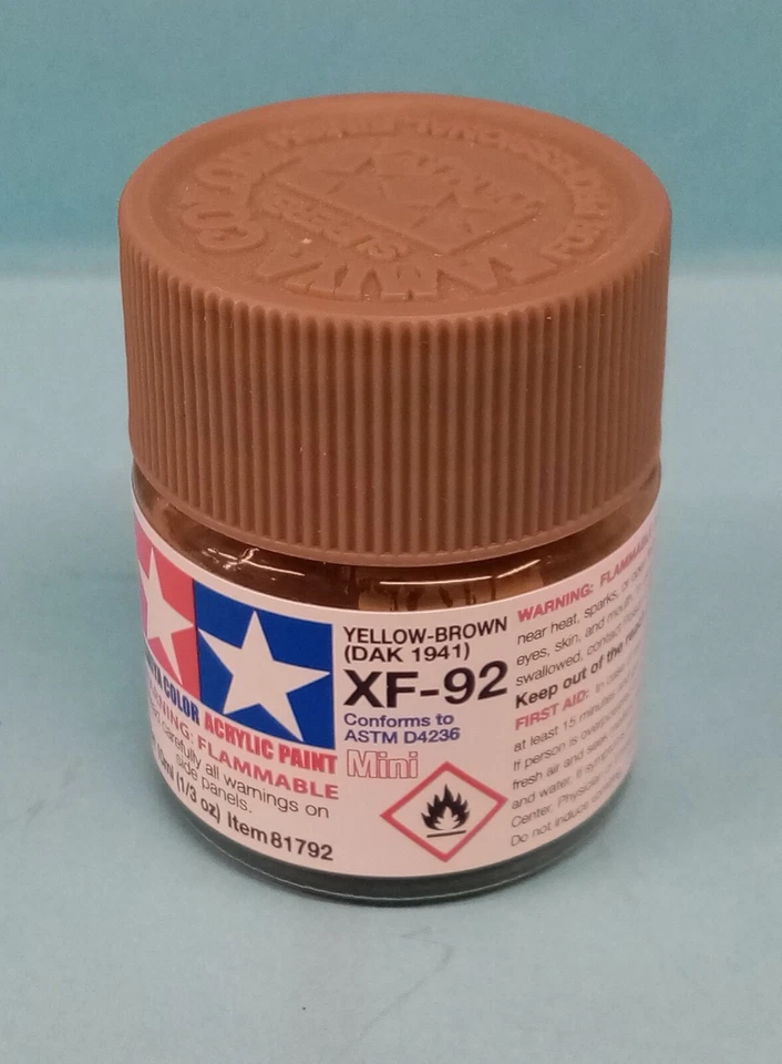 TAMIYA COLORE ACRILICO ml10 YELLOW  BROWN DAK 1941     XF92 - Immagine 1 di 1