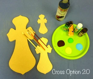 Wooden Cross Shape, Wood Wall Hanging Cross (20) , Paintable Wood Cross, Craft - Picture 1 of 1