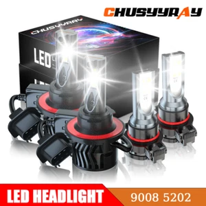 Fit Dodge Challenger 2009-2014 6000K White LED Headlights & Fog Light Bulbs Kit - Picture 1 of 13