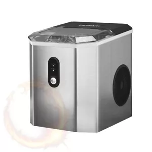 Devanti Portable Ice Maker Machine Ice Cube 12kg Bar Countertop Stainless Steel - Picture 1 of 7