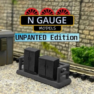 UNPAINTED - N Scale Gauge Electrical Relay Location Box's 1:148 (Substation) - Foto 1 di 3