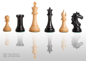 The Cremona Luxury Chess Set - Pieces Only - 4.4" King - Genuine Ebony - Picture 1 of 12