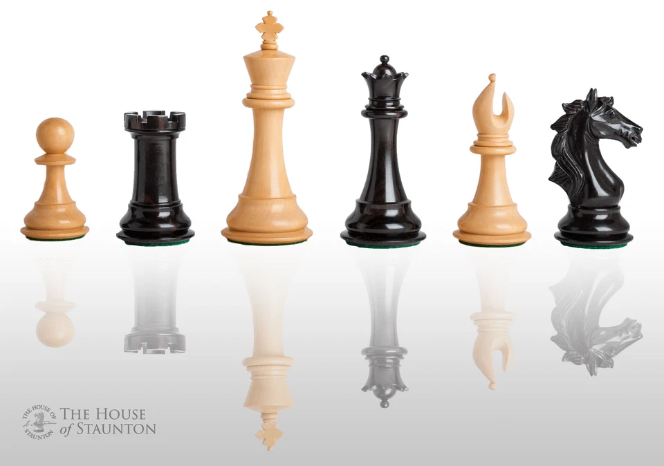 The Cremona Luxury Chess Set - Pieces Only - 4.4" King - Genuine Ebony - Image 1 of 4