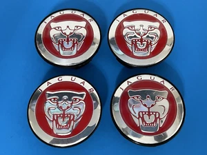 OEM JAGUAR XF XFR XK XKR XJ XJR CENTER CAPS GENUINE FACTORY SET - Picture 1 of 7