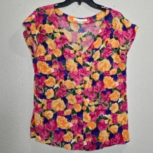 Vintage The Limited Floral Blouse Size 8 M Cottagecore Roses Romantic 90s Y2K - Picture 1 of 8