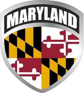 Maryland MD Shield Decal Badge Car Sticker VAR - Picture 1 of 1