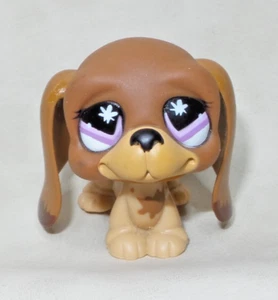 LITTLEST PET SHOP PETSHOP LPS #665 HASBRO CHIEN BASSET MARRON YEUX VIOLET G2 - Imagen 1 de 5