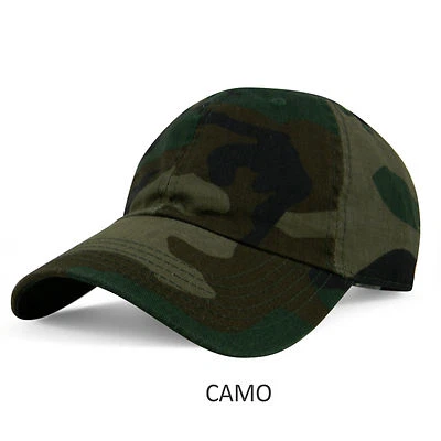 Gorra de béisbol de algodón pelota papá sombrero ajustable liso lavado hombres lavado PC Foto 1 de 4