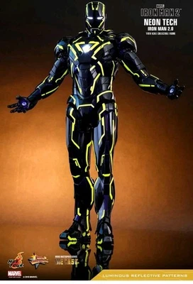 Hot Toys Neon Tech Iron Man 2.0 1:6 Scale Action Figure - Black/Yellow... - Image 1 of 4