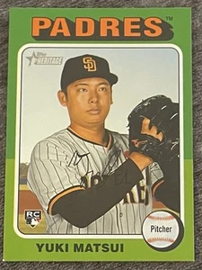 2024 Topps Heritage High Number SP Color Swap Variation Yuki Matsui Rookie, Mint - Picture 1 of 9