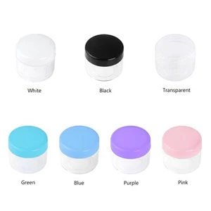 5x Jars Container Screw Lid Travel Plastic 10/15/20 Gram Cosmetic Tiny Empty - Picture 1 of 12