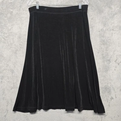 Falda Chicos Travelers para mujer talla 3 negra elástica ajustada tejida midi EE. UU. grande 16 Foto 1 de 4