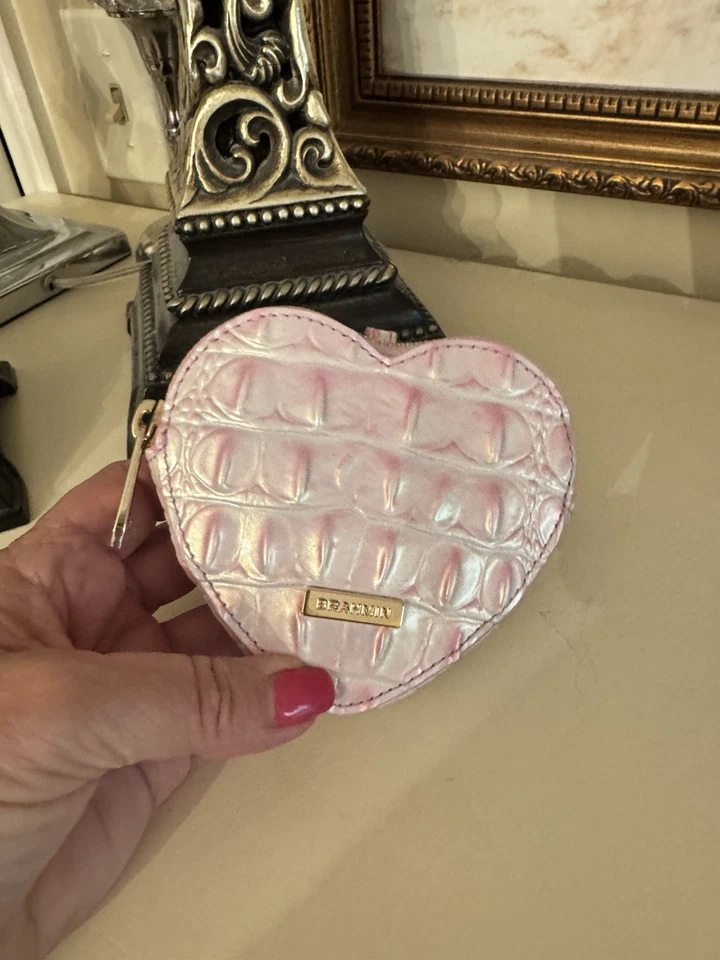 Brahmin Heart Pouch Rose Water Melbourne cuero genuino Foto 1 de 4