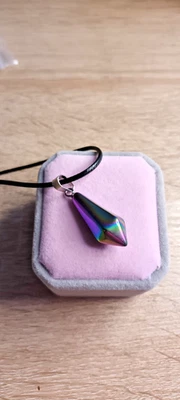 Regenbogen Aura Quarz  Anhänger - Bild 1 von 3