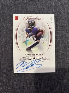 2019 Flawless Marquise Brown Rookie Gems Signatures Ruby RC Auto /20 - Picture 1 of 2