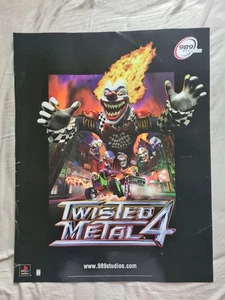 TWISTED METAL 4 Promo Store Espositore Grande Poster Espositore da Parete NUOVO qualche danno - Foto 1 di 4